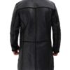 Rockville Mens 3/4 Length Black Winter Shearling Leather Coat