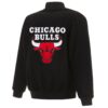 Chicago Bulls Reversible Wool Jacket - Black
