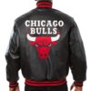 Chicago Bulls Full Leather Jacket - Black