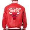 Chicago Bulls Full Leather Jacket - Red