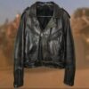 Black Indian Motorcycle Racing Leather Jacket
