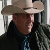John Dutton Yellowstone Season 4 Kevin Costner Green Quilted Jacket