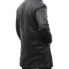 Chandler Mens Shearling Lined 3 4 Length Leather Coat Black
