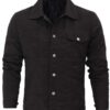 Mens RIP Black Cotton Trucker Jacket