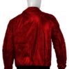 Mens Real Sheepskin Bomber Red Jacket
