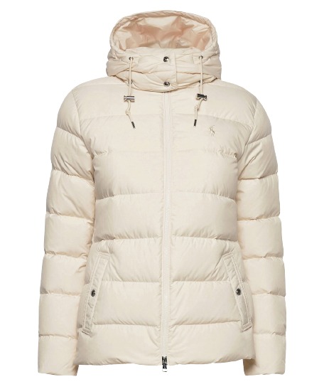 cream puffa jacket