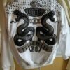 Pelle Pelle White Studded Leather Jacket