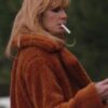 Kelly Reilly Yellowstone Orange Shearling Coat