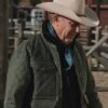 John Dutton Yellowstone Season 4 Kevin Costner Green Quilted Jacket