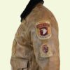 Men's Tan Brown Bomber Leather Jacket
