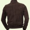 Men's Suede Brown Bomber Leather Jacket