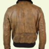 Men's Tan Brown Bomber Leather Jacket