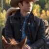 Wes Bentley Yellowstone Jamie Dutton Leather Quilted Jacket