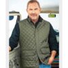 Yellowstone Kevin Costner Green Quilted Vest