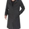 TWM Barry Grey Wool Coat With Hood Mens