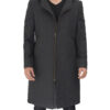 TWM Barry Grey Wool Coat With Hood Mens TWM Barry Grey Wool Coat With Hood Mens