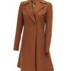 Denise Women Camel Wool Double Breasted Coat