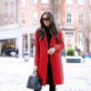 TWM Womens Red Long Wool Jacket