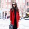 TWM Womens Red Long Wool Jacket