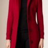 TWM Red Long Wool Coat Women