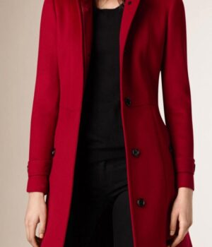 TWM Red Long Wool Coat Women