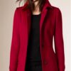 TWM Red Long Wool Coat Women