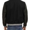 Black Varsity Jacket With Leather Sleeves Black Varsity Jacket With Leather Sleeves