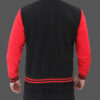 Mens Baseball Style Red and Black Varsity Jacket