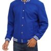 Baseball Style Royal Blue Wool Varsity Jacket Baseball Style Royal Blue Wool Varsity Jacket