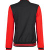 Women's Highschool Black and Red Varsity Jacket Women's Highschool Black and Red Varsity Jacket