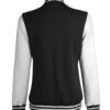 Womens Baseball Style Black and White Varsity Jacket