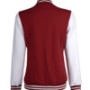 Womens Baseball Style Maroon and White Varsity Jacket Womens Baseball Style Maroon and White Varsity Jacket