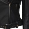 Womens Black Asymmetrical Biker Leather Jacket