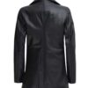 Womens Black Button Down Leather Car Coat Womens Black Button Down Leather Car Coat