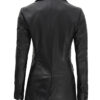 Breanna Women Double Breasted Black Leather Blazer Breanna Women Double Breasted Black Leather Blazer