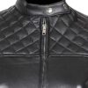 Womens Real Leather Quilted Jacket Womens Real Leather Quilted Jacket