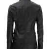 Judy Women Black Casual Leather Blazer
