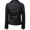 Ramsey Womens Black Asymmetrical Leather Jacket