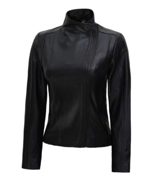 Arezzo Black Leather Motorcycle Style Jacket