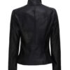 Arezzo Black Leather Motorcycle Style Jacket