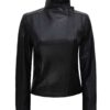 Arezzo Black Leather Motorcycle Style Jacket