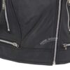 Womens Asymmetrical Black Leather Quilted Jacket