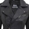Barletta Womens Leather Black Asymmetrical Jacket Barletta Womens Leather Black Asymmetrical Jacket