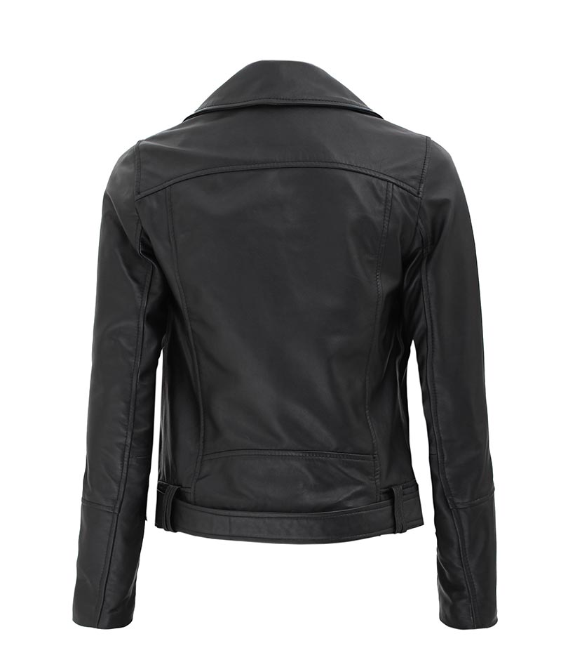 Women Biker Black Asymmetrical Leather Jacket Women Biker Black Asymmetrical Leather Jacket
