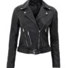 Women Biker Black Asymmetrical Leather Jacket Women Biker Black Asymmetrical Leather Jacket