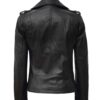 Kirsten Womens Black Leather Biker Jacket