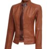 Amy Womens Fitted Leather Jacket