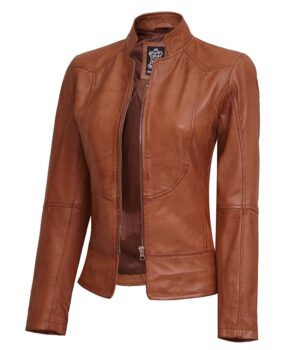 Amy Womens Fitted Leather Jacket