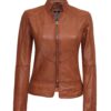Amy Womens Fitted Leather Jacket