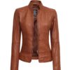 Amy Womens Fitted Leather Jacket
